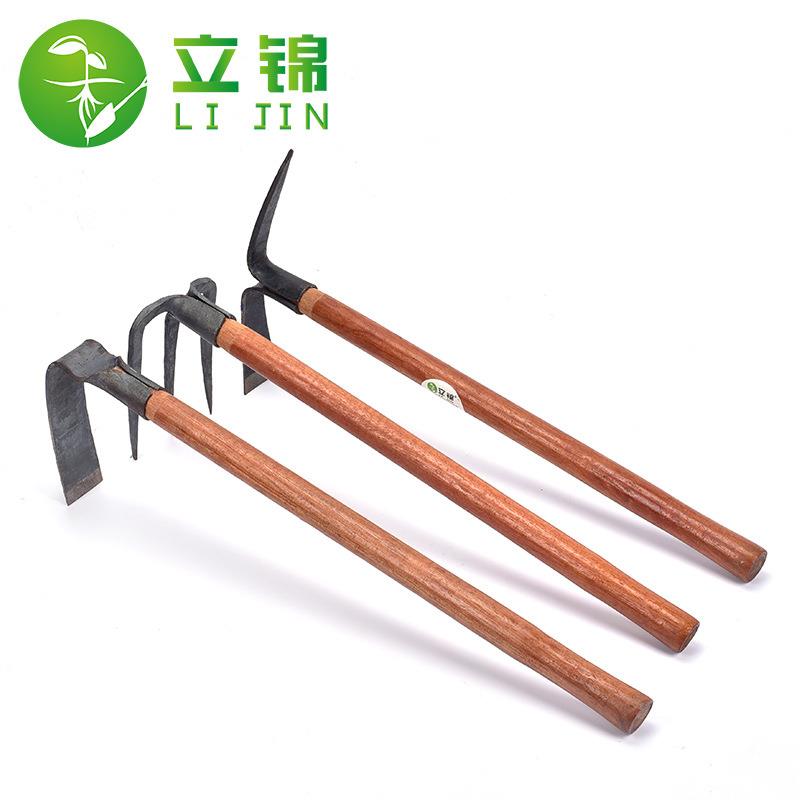 锻打小锄头园林除草松土锄 花锄二用锄 农用种菜锄 耙子带槐木柄图片