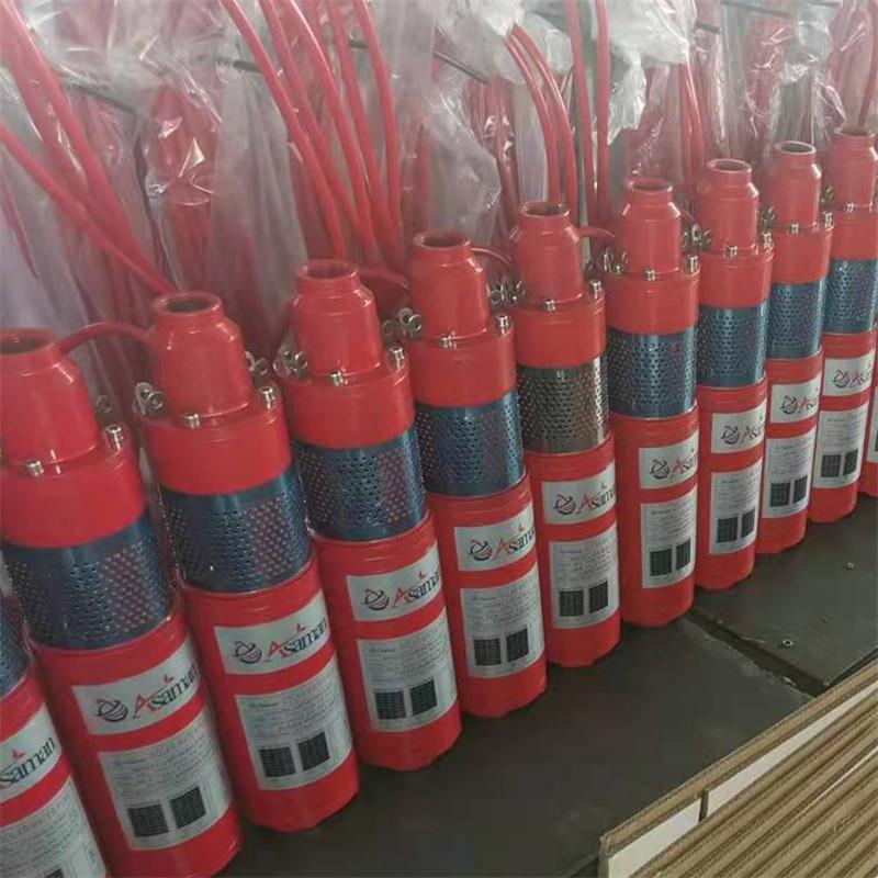 太阳能潜水泵24V电瓶泵DC光伏抽水机家用4寸高扬程直流深井螺杆泵