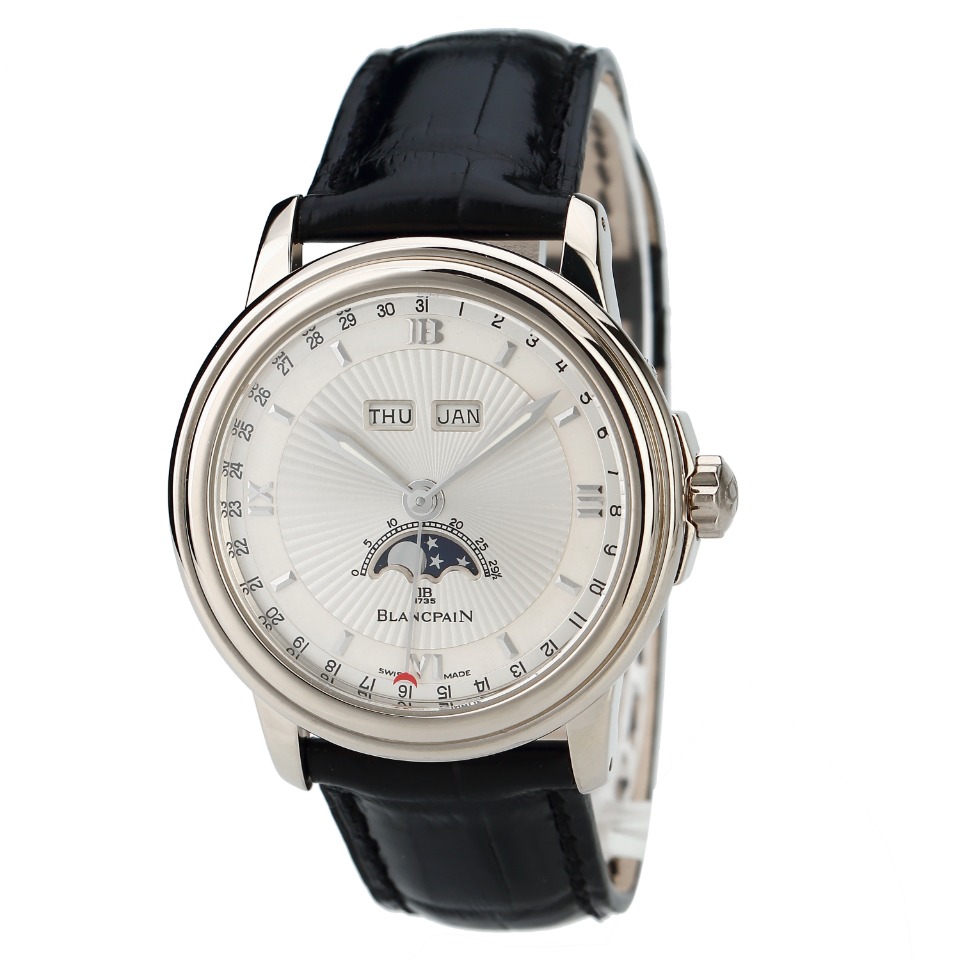 [9.8新]宝珀领袖系列手表月相三历自动机械男款腕表2763-1542A-53