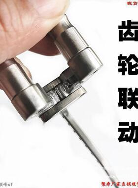 夹弹器不锈钢复合握式304多功能撒放器双卡鱼鳔散放器弹射联动-+c