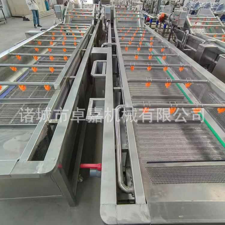 地胆草气泡喷淋清洗机 草鞋根清洗设备 草药加工清洗流水线