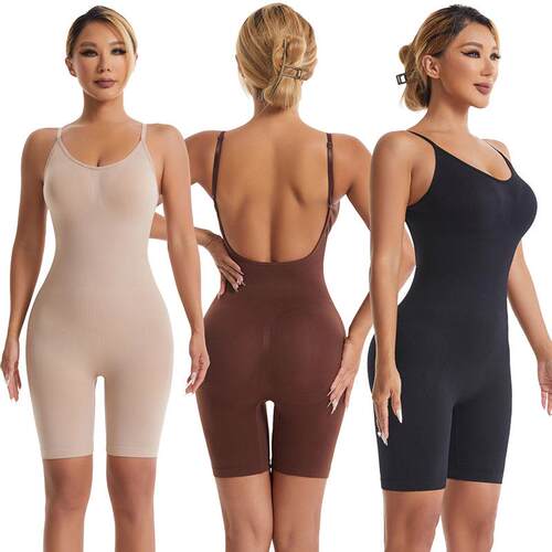Strap one-piece shapewear, belly cinching shapewear, flat