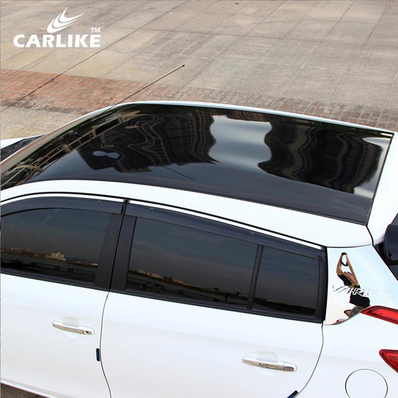 加厚导气汽槽车顶天窗膜三层亮黑改色膜全559景粘天隔窗热自膜车