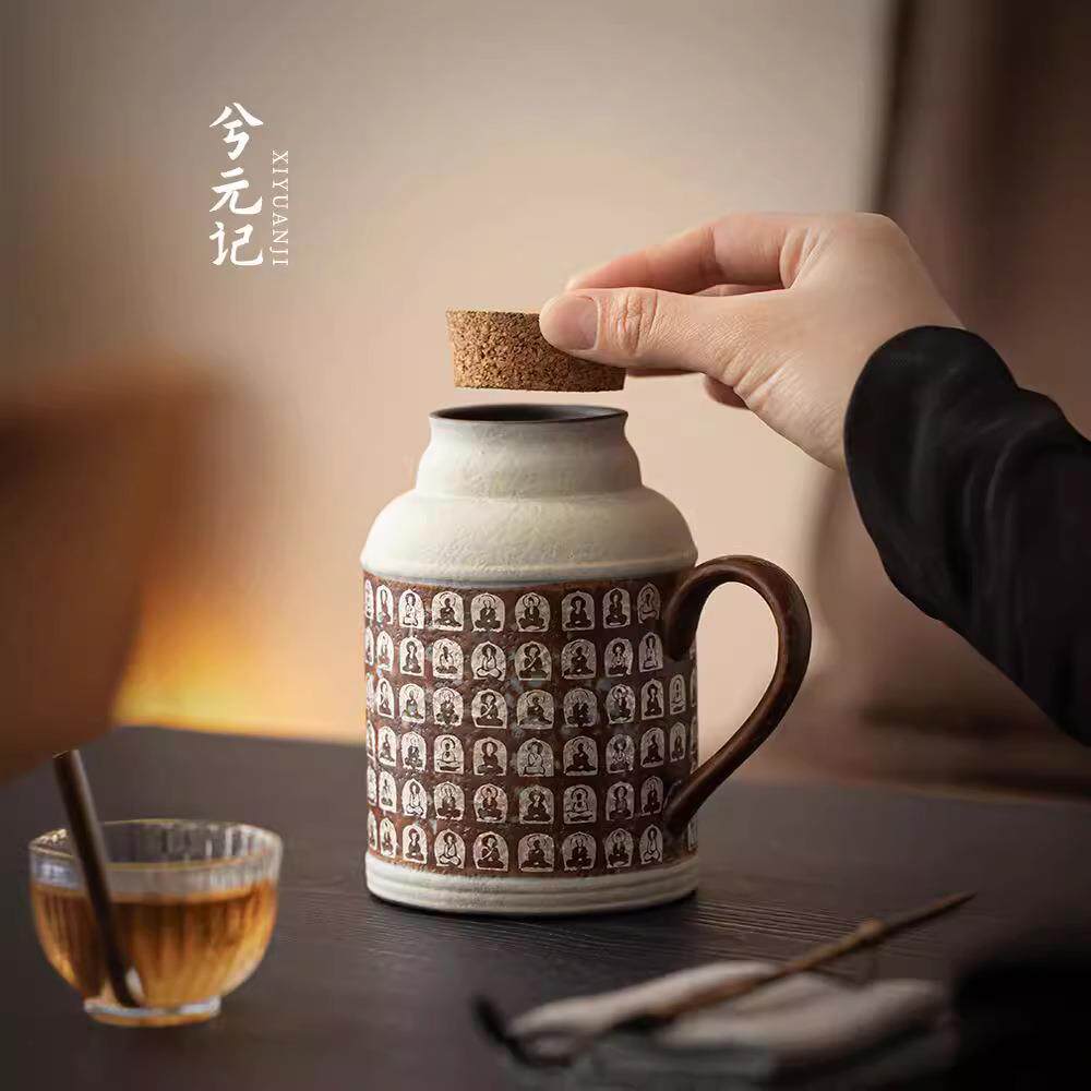 新款直销万佛鎏银茶壶小暖壶家用大容量暖手壶闷茶壶中式泡茶壶单