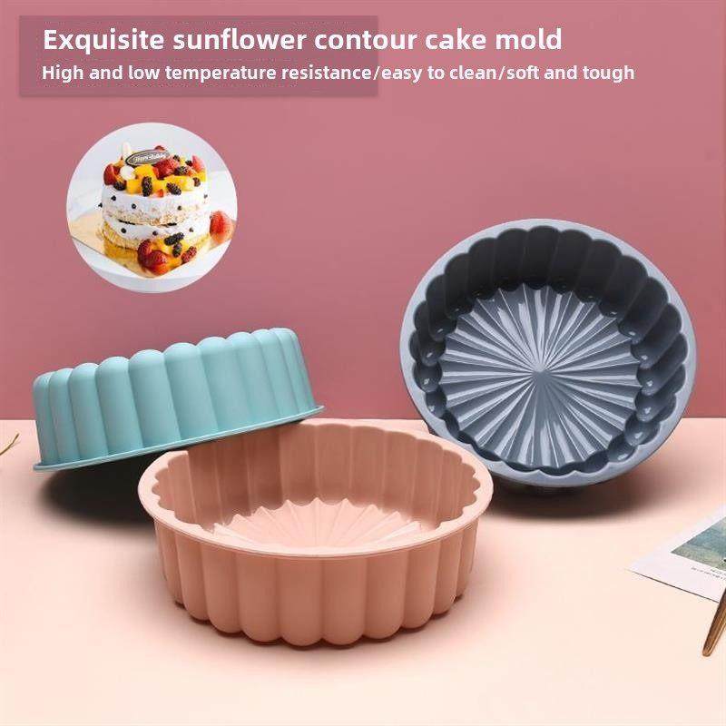 日本硅胶蛋糕模具烘焙家用食品级烤盘慕斯面包专用耐高温蕾丝工具