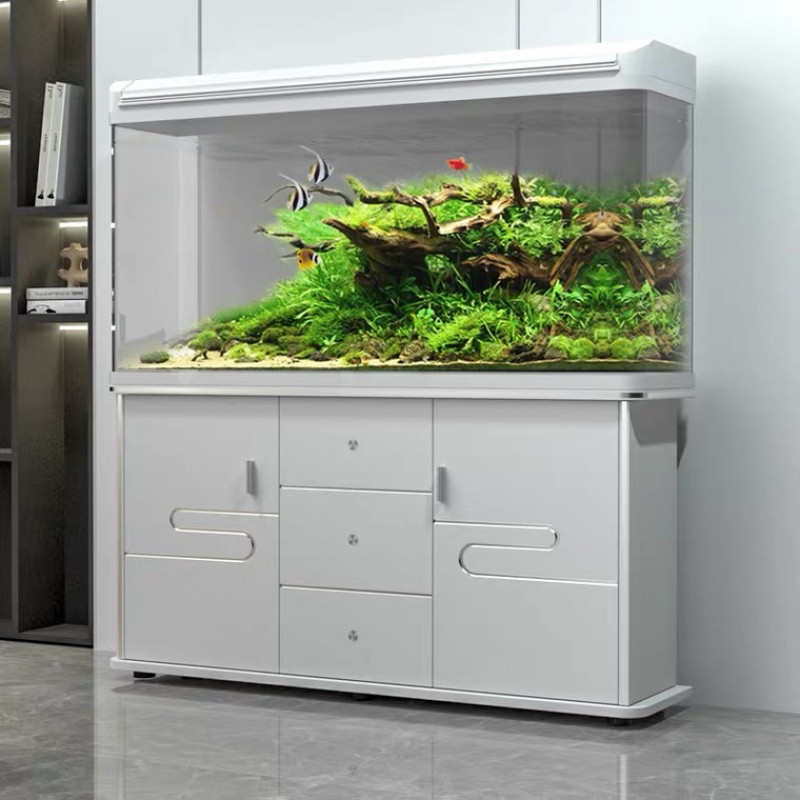 nk0中小型鱼缸水族箱懒人家用客厅免换水生态鱼缸大型玻璃金鱼缸