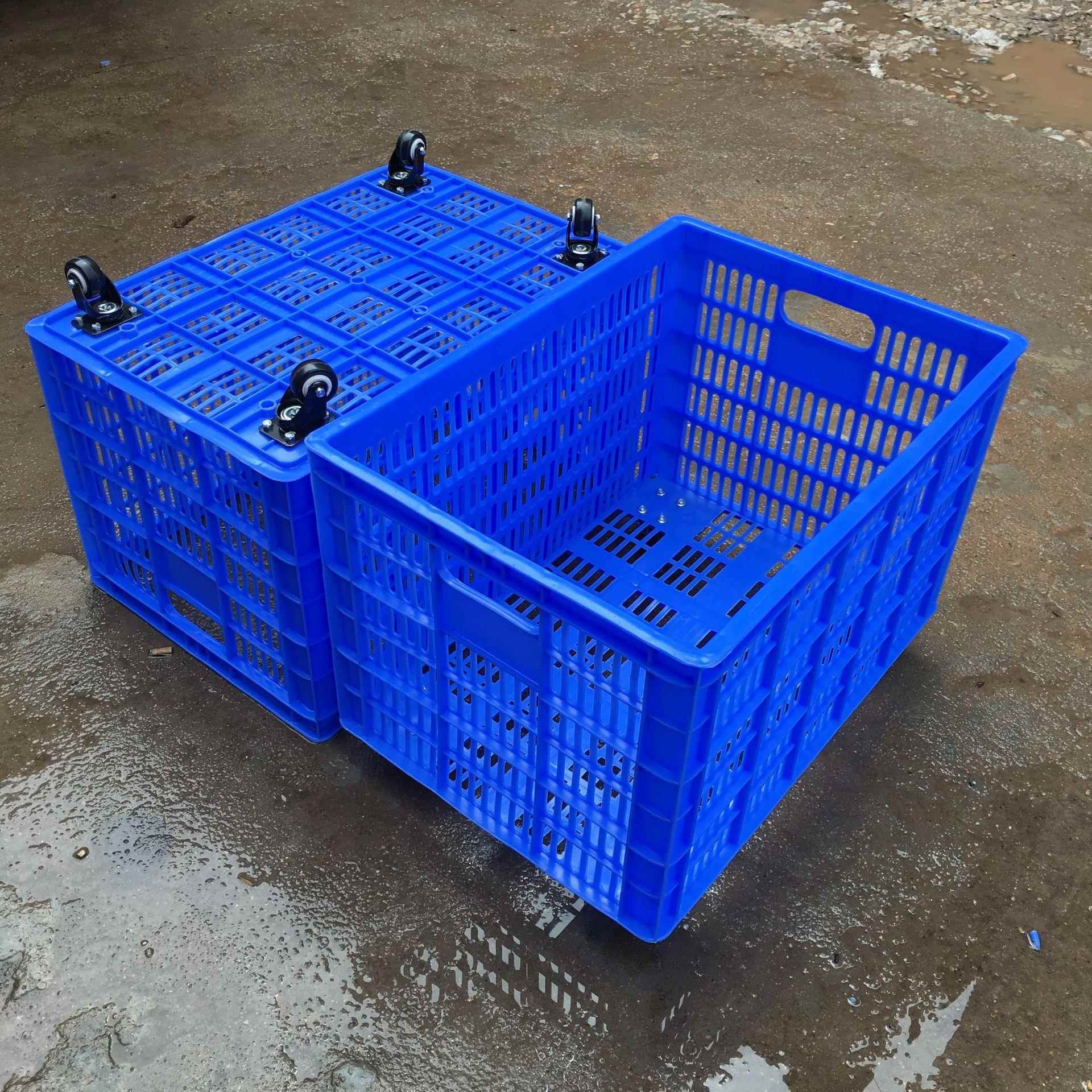 轮塑料框加厚塑胶镂AIR箩带万向轮胶空菜箩