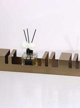 现代简约欧式金属架子摆件样板房售楼处玄关桌面软装饰品轻奢摆设