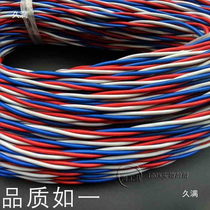 3*52股3*4股三相潜8水2泵打水线30V花线三芯芯交DOC线织软电线