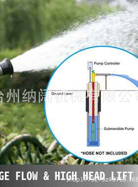 2.5泵‘’不钢深井泵XKV15V/230V/锈60hz家用抽水1HP多级深1井潜