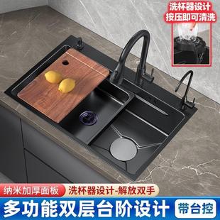 诺米官方304不锈钢水槽家用洗碗槽加厚单盆洗菜槽台下盆大单槽