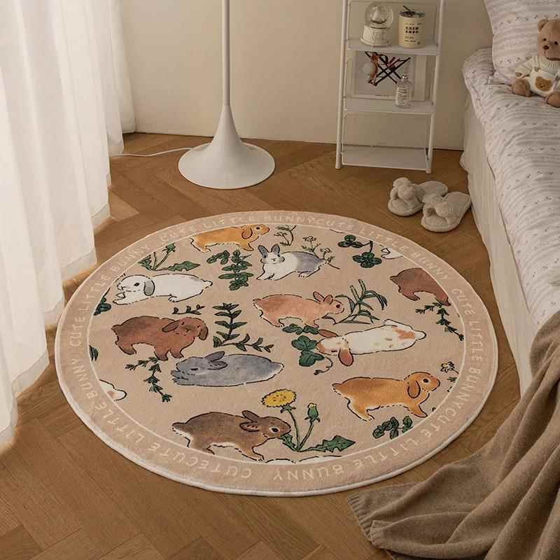 TipToe兔宝 客厅2025新款圆形地毯卧室小地垫椅子沙发茶几脚垫