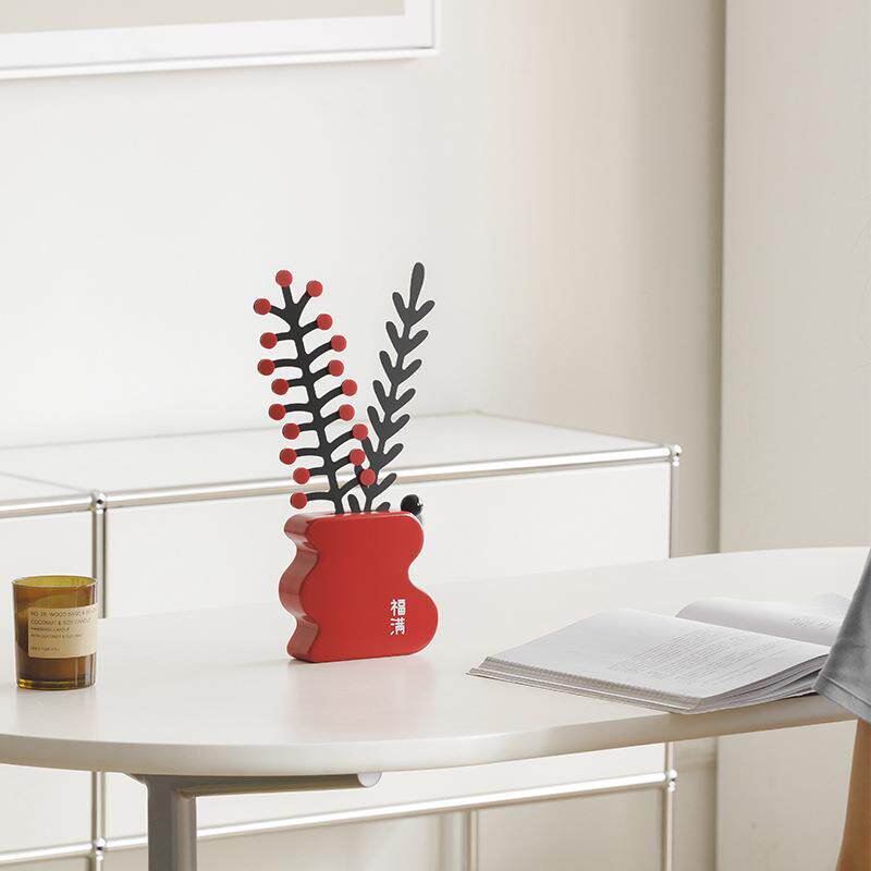 wozoom卧室TYOS435电视柜饰饰品家居面玄仿真花装摆件关轻奢桌高