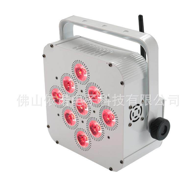 无线DMX电池帕灯LED3颗6颗9颗12颗六合一充电摇控婚庆舞台染色灯