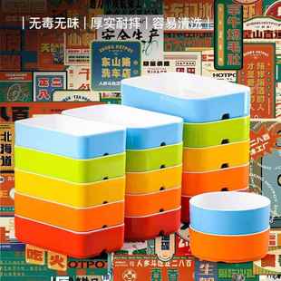 密胺火锅店配菜盒自助备盘子配盘子子烤肉盘子可叠肥牛卷盘鸭血盘