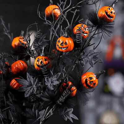 Halloween Decoration Flower Black Terrifying Pumpkin