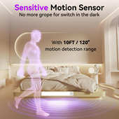 LED智能人体感应灯橱柜灯三色调光充电式 酒柜衣柜灯条过道书房灯