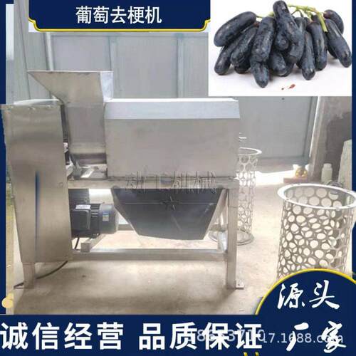 转筒式葡萄去梗破碎一体机设备 商用大型桑葚去梗机 果梗分离设备