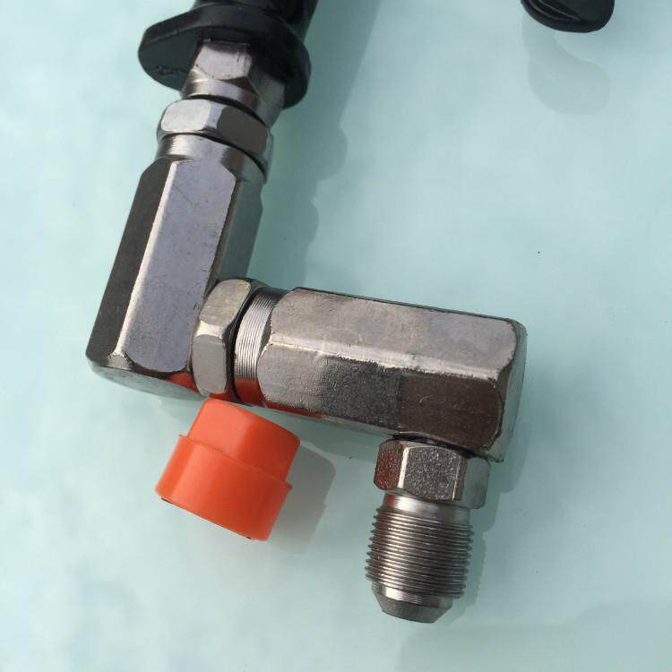 高压气动黄油机脚踏注油器润滑油配件枪嘴直柄万向枪头14*1细丝