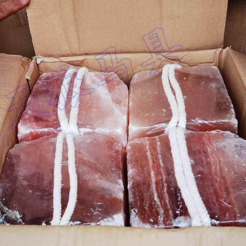 岩盐水晶盐砖一箱4块每块5公斤左右