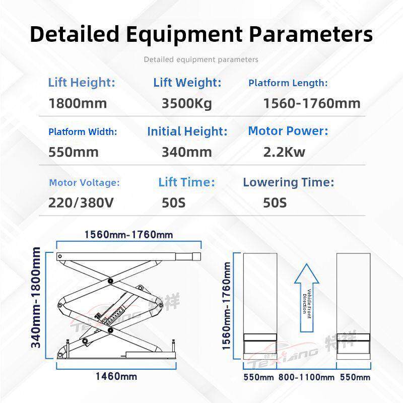 katitigarbha小型剪切起重机汽车修理起重机剪刀升降平台液压车辆