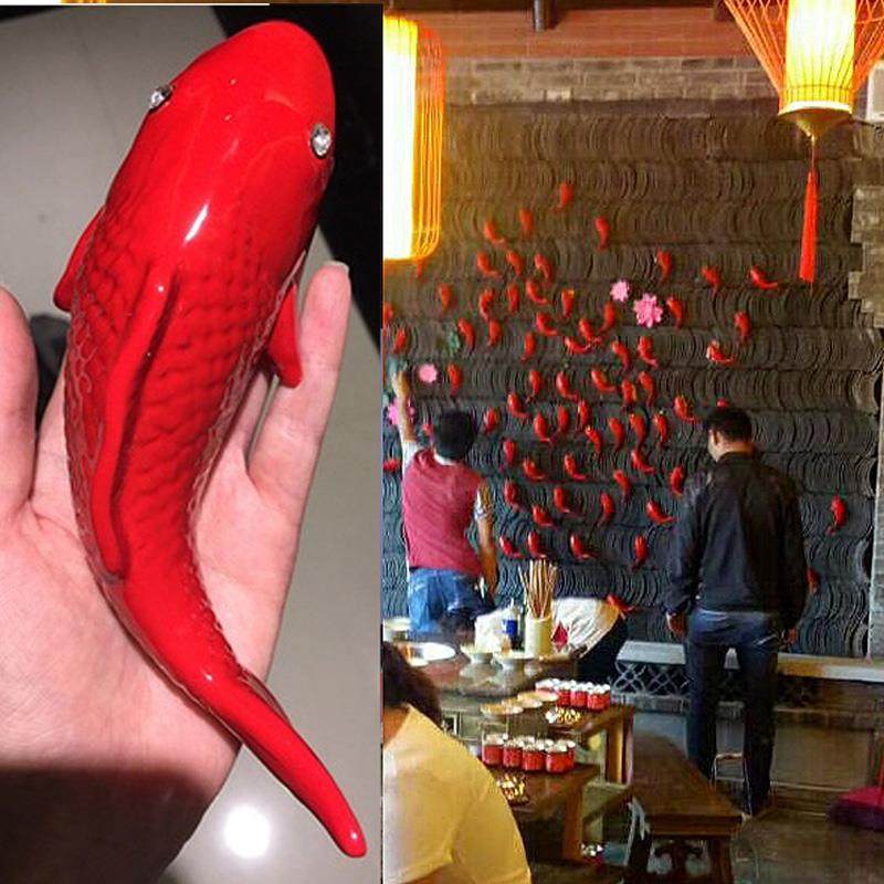 锦鲤鱼群立体鱼背景墙挂饰贴壁饰鱼红鱼挂件摆件树脂鱼荷塘月色图,家居饰品,壁饰,淘宝优惠券,粉丝福利购,淘宝优惠卷