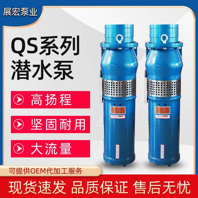 QS潜水泵深井泵家用景观音乐喷泉泵380V三相大流量高扬程潜水电泵