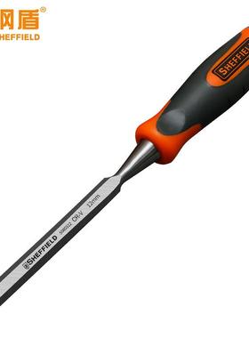 钢盾S080312 木工凿子平凿凿开槽凿钊榫眼凿雕刻工具12mm*260mm