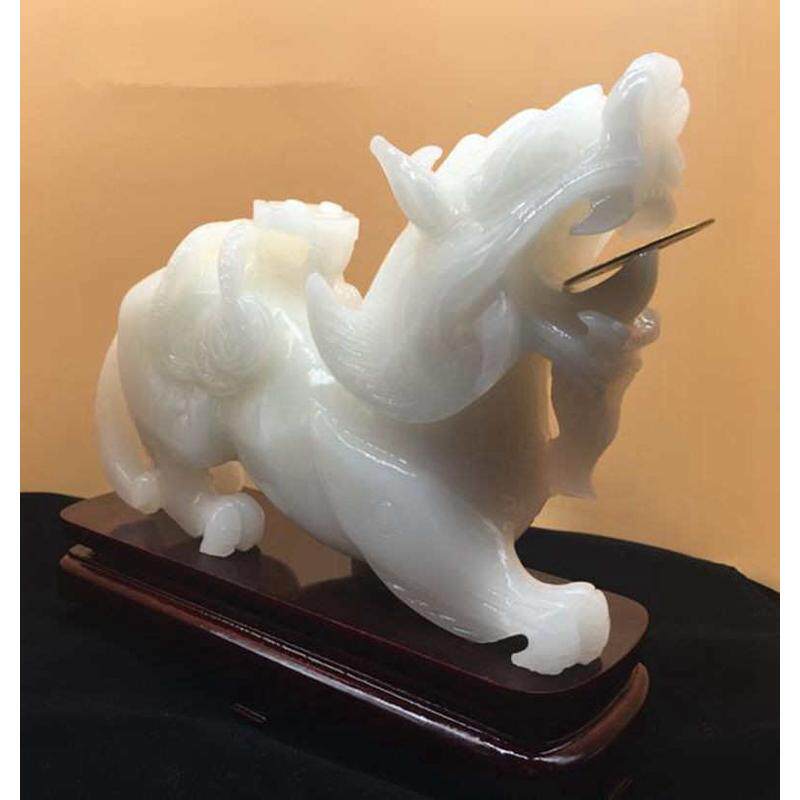 摆件白玉玄关办公貔貅阿富汗玉如意貔貅