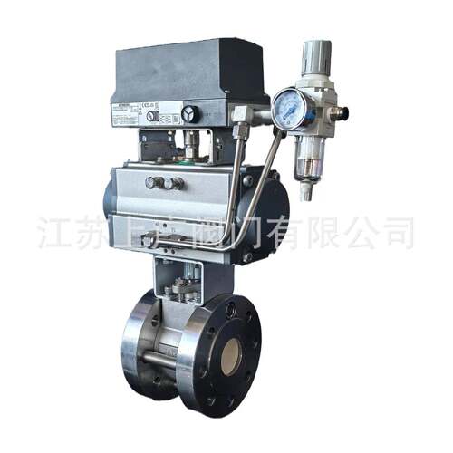 气动V型陶瓷球阀VQ641TC-16P 调节型气动陶瓷球阀
