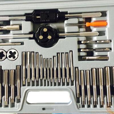 60套锥丝板牙套装丝攻组套制英制INX件公组合套装