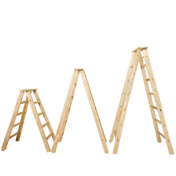 人字梯双侧折叠梯实木爬梯装修家用户外工地水电工程攀爬木梯走梯