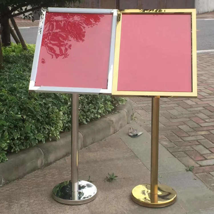 钛金大号菱角指示牌酒店迎宾告示牌酒店指示牌加厚不锈钢指引牌