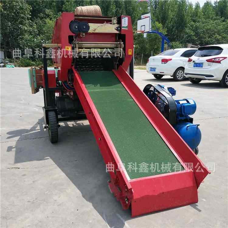 畜牧牛羊养殖干湿稻草打包机冬季青储饲料打捆机玉米秸秆压块机