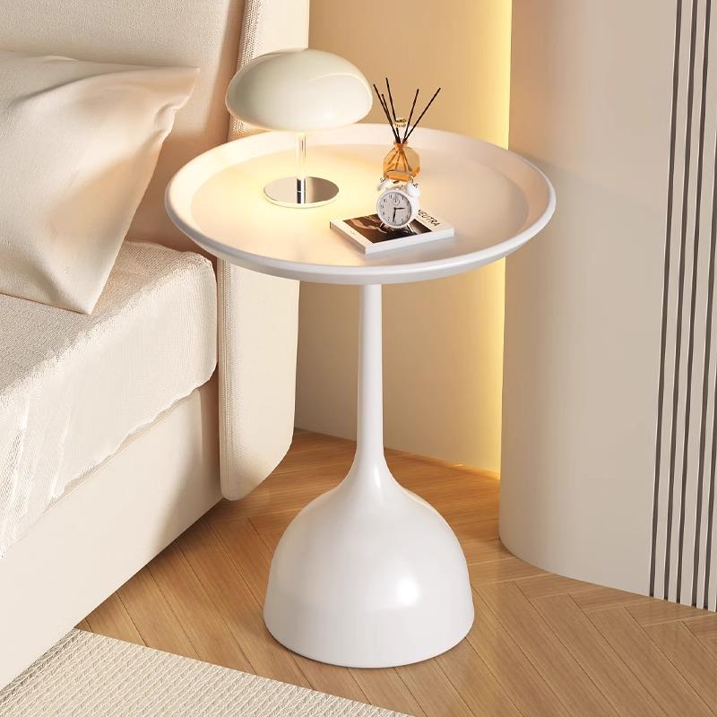 铁艺床头柜简约现代家用卧室小型可移动奶油风边几创意置物架桌子