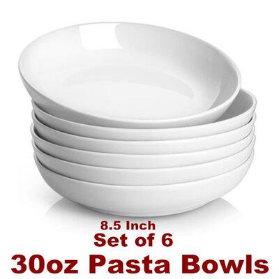 Pasta Serving Bowls Salad Soup Plates Porcelain Pastes