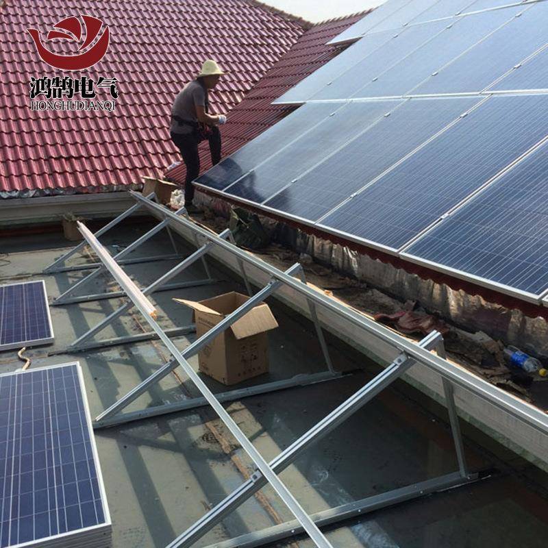 彩钢瓦铁皮瓦屋顶光伏支架斜屋顶立缝瓦安装瓦夹具太阳能支架