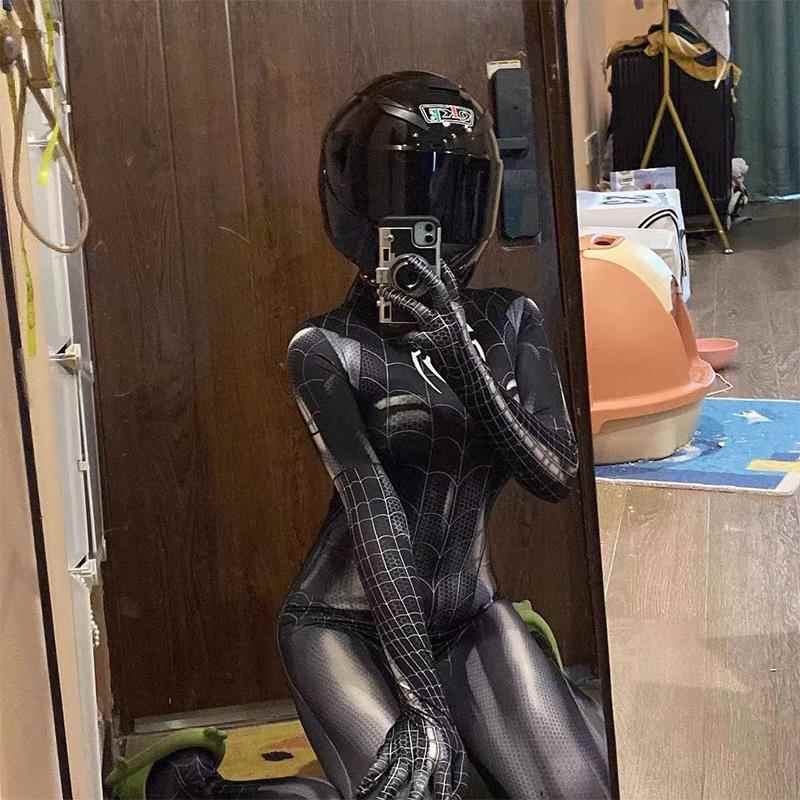 蜘蛛侠紧身衣女性感cos服成人开档纯欲二次元抖音同款cosplay服装