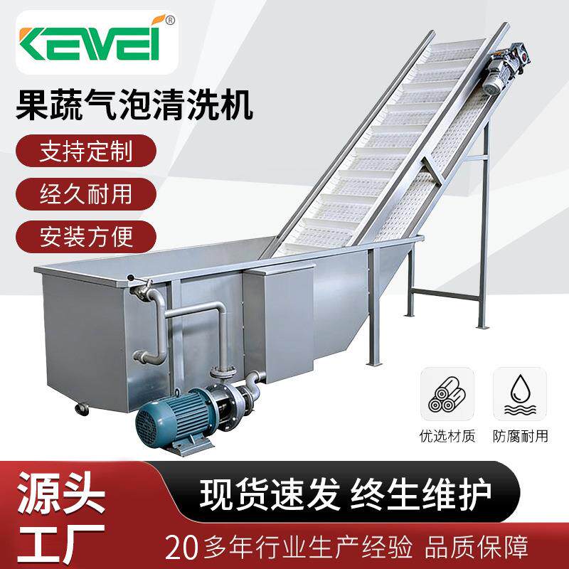 果蔬气泡清洗机多功能青菜清洗机连续式高压喷淋药材气泡清洗