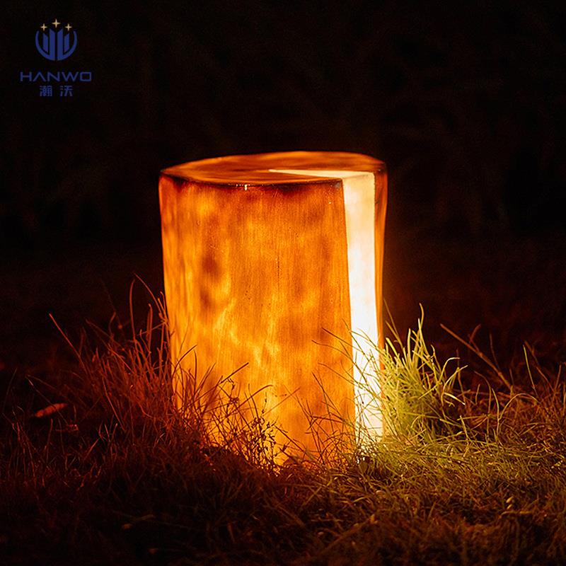 LED户外玻璃制钢仿树桩灯木桩仿真树桩灯防水观灯定景园林led装真