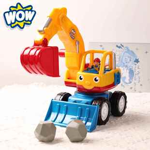 6岁 英国WOW惊奇玩具车挖掘机挖土机儿童惯性工程车角色扮演城市2
