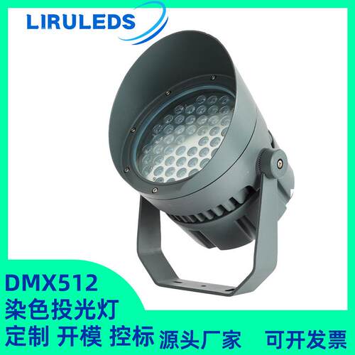 全彩RGBW文旅亮化芯龙泛光灯DMX512染色山体氛围72W投光灯