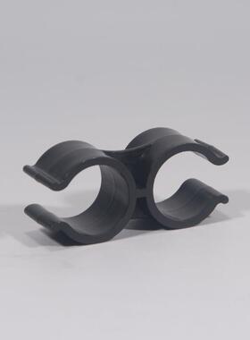 PVC双管扣给水管卡卡扣管夹蝴蝶卡扣管件配件名德塑胶厂价