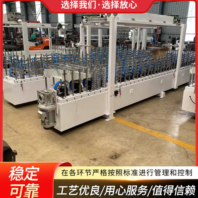 欧式PVC线条全自动电烤灯烘干包覆机 轻奢护墙板覆膜机