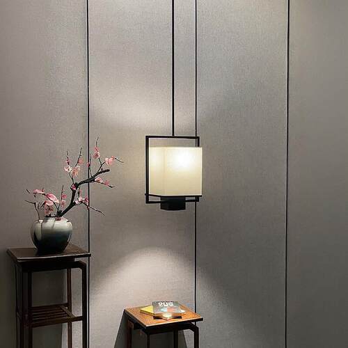 宋式美学新中式小吊灯卧室床头灯简约过道房间阳台客厅饭厅吊线