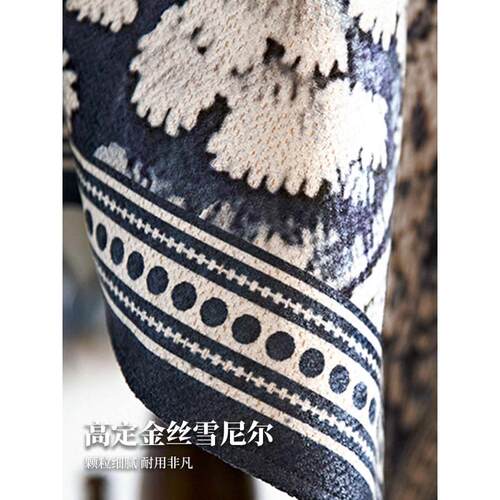 ZQ【孤品35折】「中古青花系列」倾花辞边几布床头柜防尘布