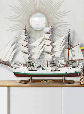 船模型摆件一帆风顺帆船摆件光荣号80cm欧式一帆风顺木帆船模型装