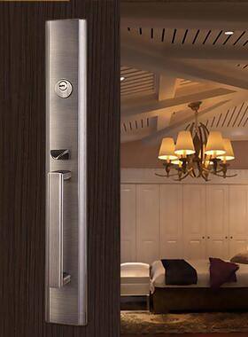 819墅门锁0双ZBD开门别子H母门对开门锁实木门锁中式青古铜芯