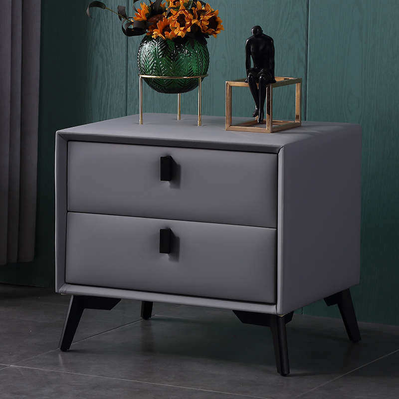 时尚创意超纤皮床头柜皮质简约极简风实木板面收纳储物隐藏办公桌,住宅家具,床头柜,淘宝优惠券,粉丝福利购,淘宝优惠卷