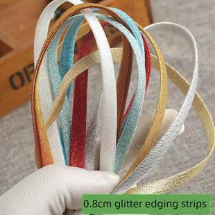 8mm无铁斜切边条滚边条绣花旗袍床上用品窗帘亮片烫里布条纯色